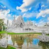 Wat Rong Khun White Temple In Thailand paint by number