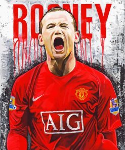 Wayne Rooney Player paint by numbers