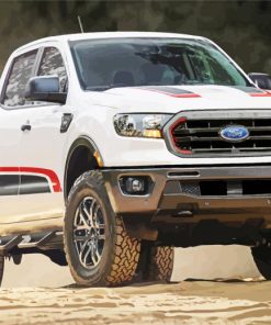 White Ford Ranger paint by numbers