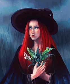 Witch Girl paint by number