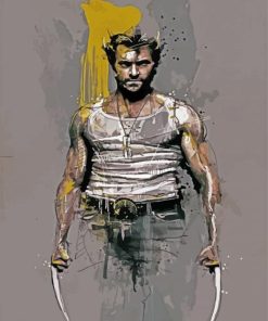 Wolverine Splatter paint by number