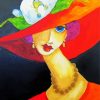 Woman In Sunhat Art paint by number