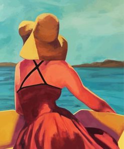 Woman In Sunhat paint by number