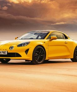 Yellow Alpine Car paint by number