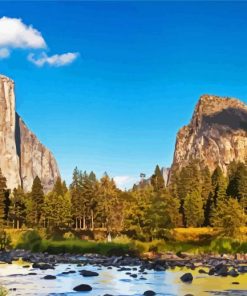 Yosemite National Park Landscape paint by numbers