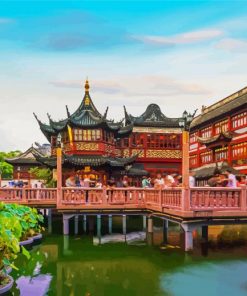 Yu Garden Shanghai China paint by numbers