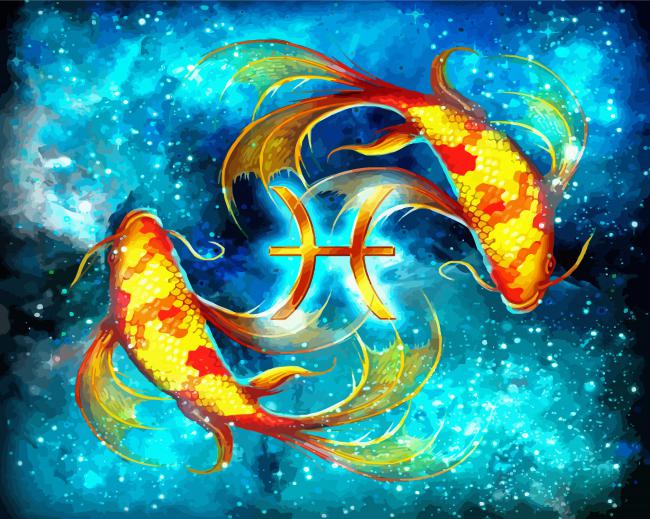 Zodiac Pisces paint by numbers