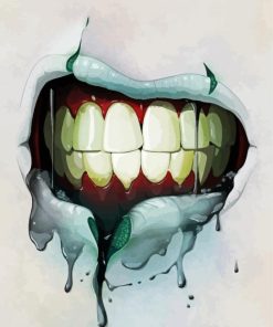 Zombie Mouth paint by number