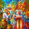 Abstract Couple Under Umbrella paint by numbers