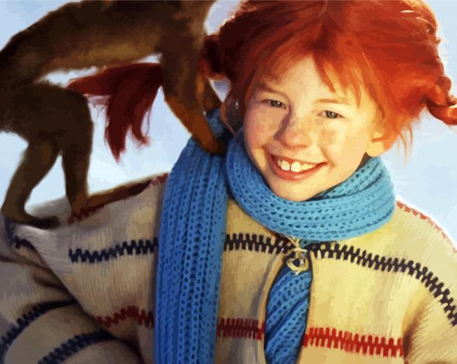 Adorabble Pippi paint by numbers