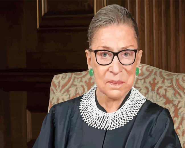 Aesthetic Joan Ruth Bader Ginsburg paint by number
