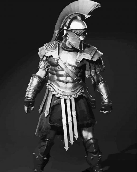 Mad Warrior Black And White paint by numbers
