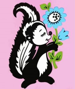 Skunk Animal Art paint by numbers