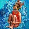 Aesthetic Swimmer Girl paint by numbers