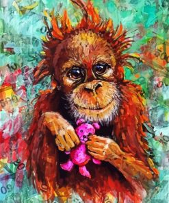 Aesthetic Baby Orangutan paint by number