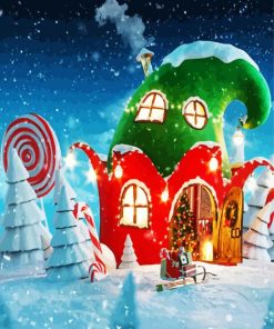 Christmas House paint by numbers