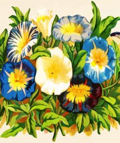Amazing Morning Glory Flowers paint by numbers