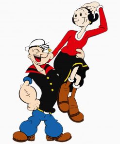 Popeye And Olive paint by numbers