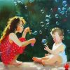 Aesthetic Siblings And Bubbles paint by number