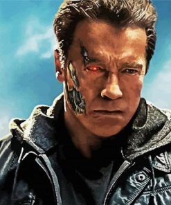 Arnold The Terminator Movie paint by numbers