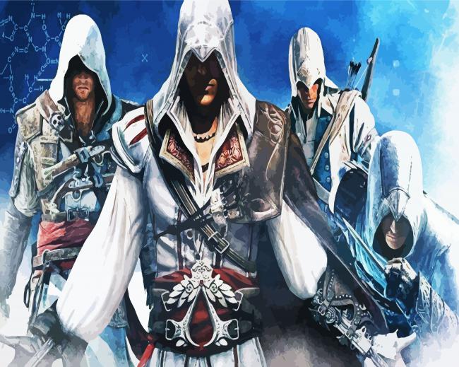 Assassins Creed CABracters paint by number