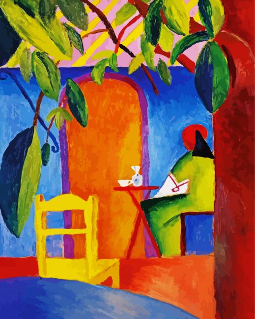 August Macke Turkish Cafe paint by number