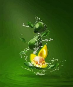 Avocado Splash paint by number