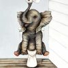 Baby Elephant On Toilet paint by number