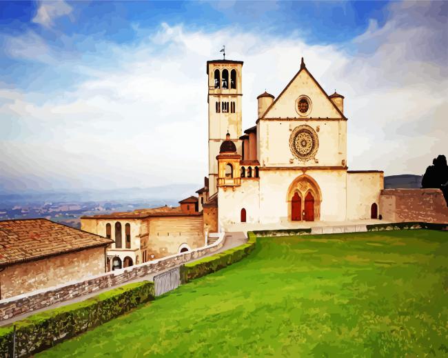 Basilica Of San Francesco D Assisi Italy paint by number
