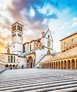 Basilica Of San Francesco D Assisi In Italy paint by number