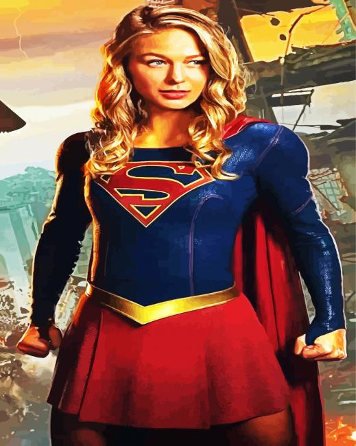 Beautiful Supergirl paint by number