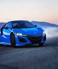 blue Acura NSX paint by numbers