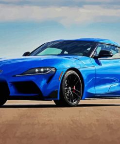 blue Toyota Supra Mark IV Car paint by numbers