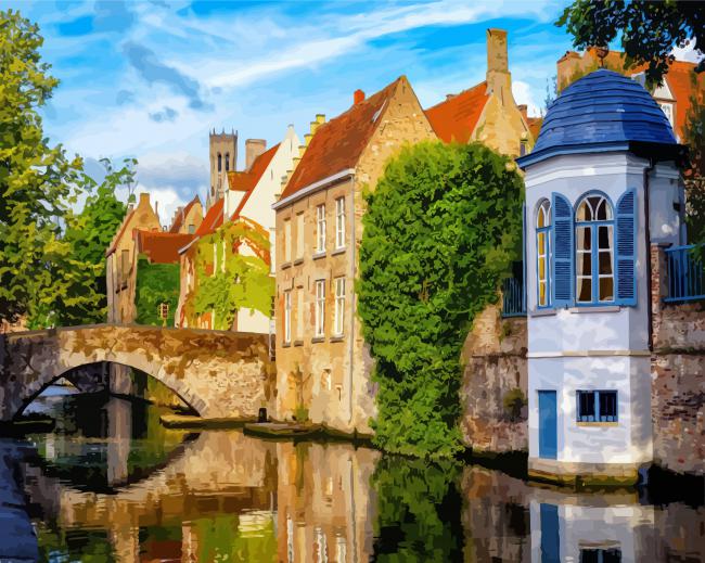 Bruges River paint by numbers