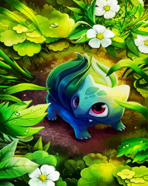 Bulbasaur Family paint by number