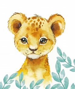 Cute Tiger Animal paint by numbers