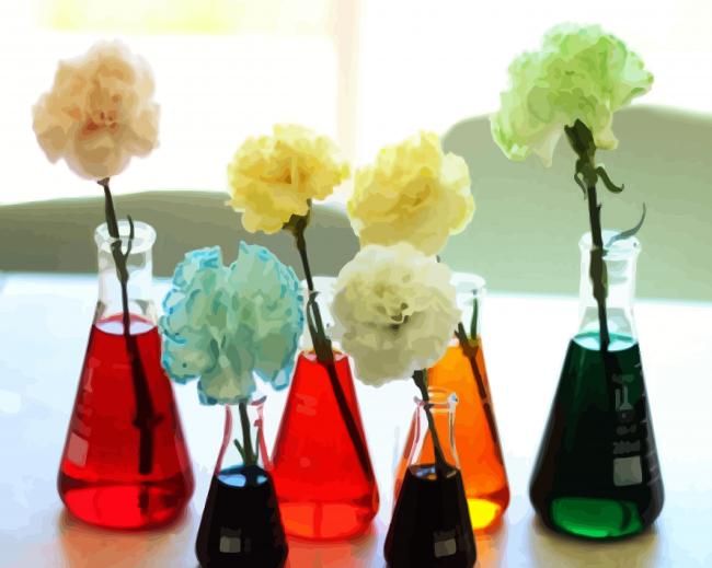 Carnations In Glass paint by numbers