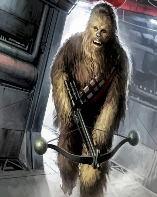 Chewbacca Star Wars paint by number