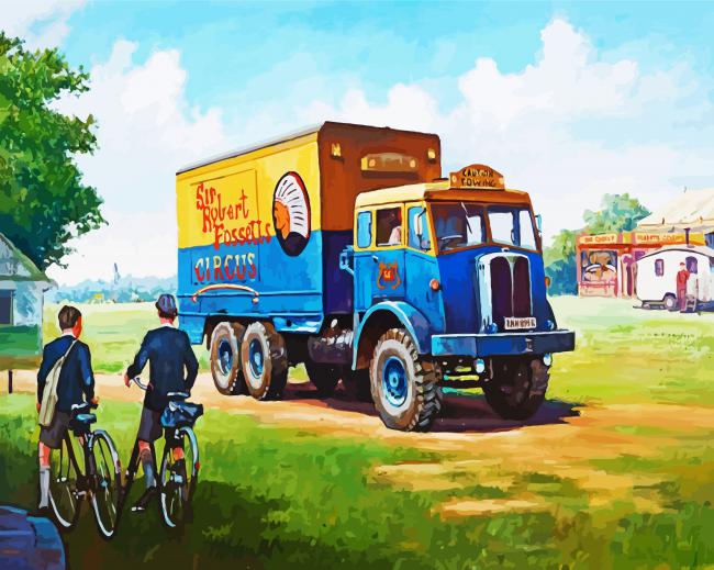 Circus Lorry Truck paint by numbers
