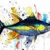 Colorful Tuna Illustration paint by number