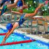 Competitive Swimming paint by numbers