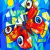 Cubism Butterfly paint by number