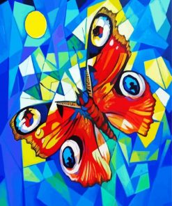 Cubism Butterfly paint by number