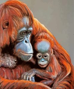 Cute Orangutans paint by number