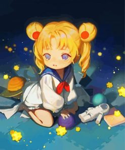 Cute Baby Tsukino paint by number