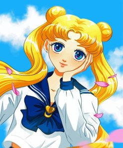 Cute Tsukino paint by number