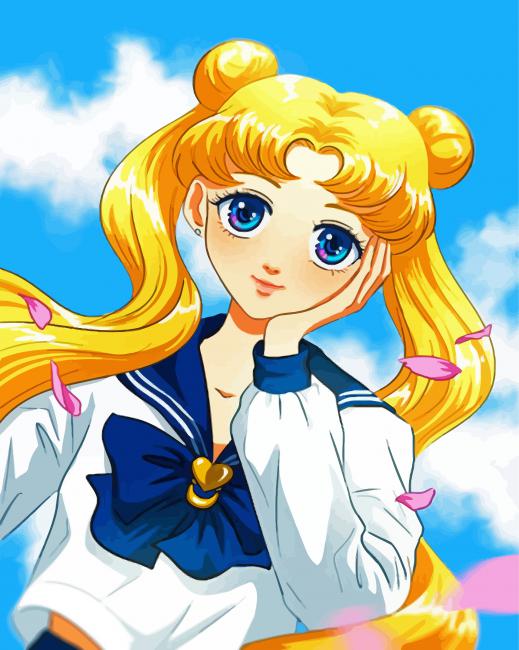 Cute Tsukino paint by number