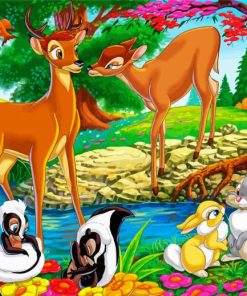 Disney Animated Movie Bambi paint by numbers