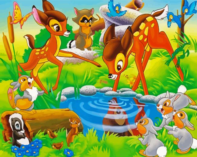 Disney Bambi And Friends paint by number