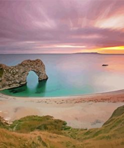 Durdle Door Sunset paint by numbers